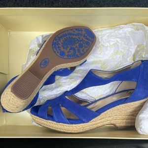 Söfft Ink Blue Wedges Sz 9 Women’s
